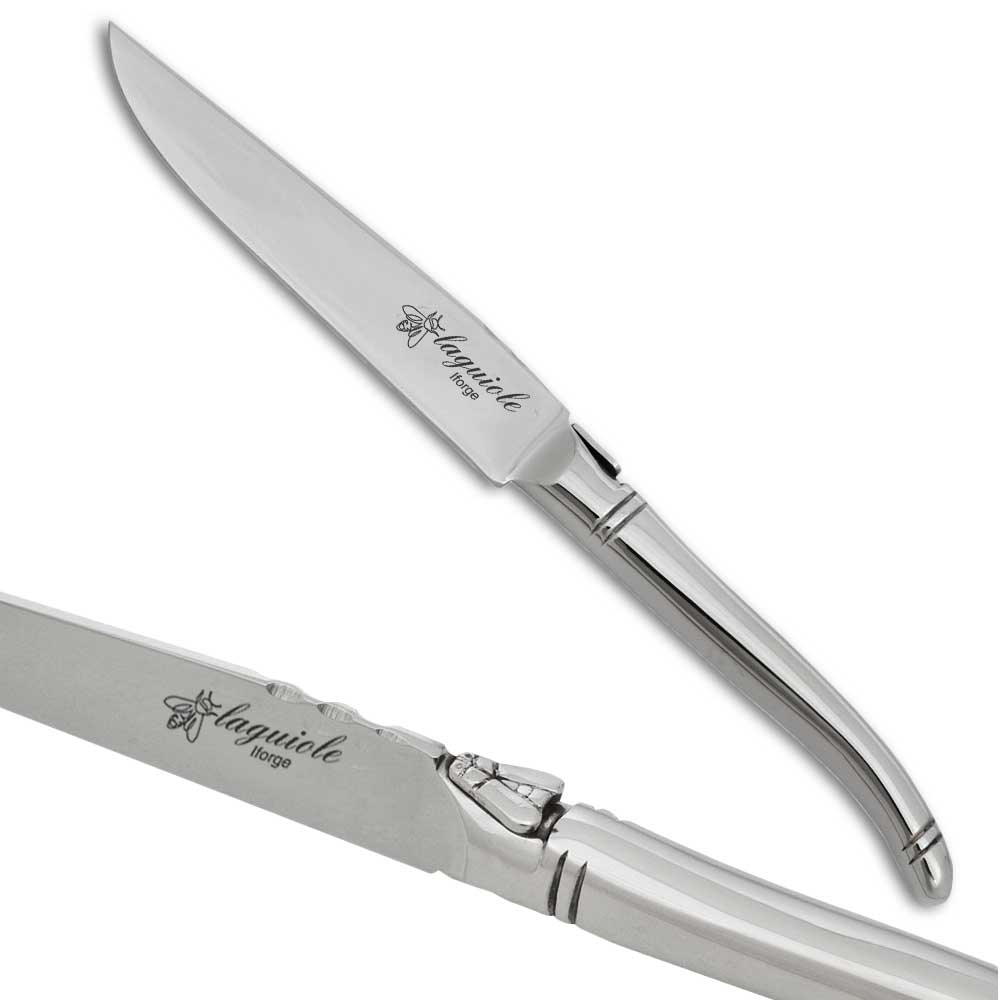 Set of 6 laguiole steak knives stainless steel fully forged